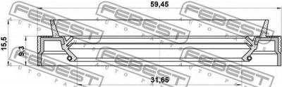 FEBEST 95jes33590915x -  Уплотнительное кольцо вала, приводной вал