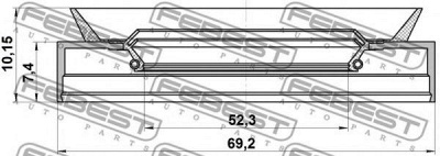FEBEST 95tbs54690710x -  Уплотняющее кольцо, ступица колеса