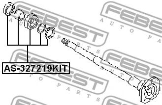 FEBEST as327219kit -  Подшипник шариковый задней полуоси ремкомплект 32x