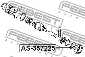FEBEST as357225 -  Подшипник приводного вала35x72x25