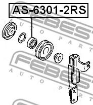 FEBEST as63012rs -  Подшипник шариковый 12x37x12