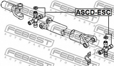 FEBEST ascdesc -  Крестовина карданного вала переднего