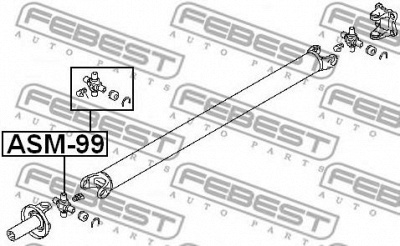 FEBEST asm99 -  Крестовина карданного вала