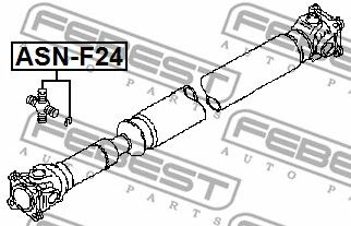FEBEST asnf24 -  Крестовина карданного вала 30x83