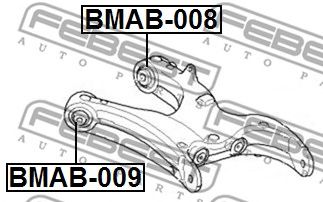 FEBEST bmab009 -  Подвеска, рычаг независимой подвески колеса