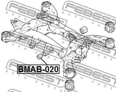 FEBEST bmab020 -  Сайленблок задней балки