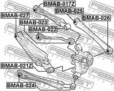 FEBEST bmab025 -  Подвеска, рычаг независимой подвески колеса