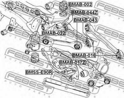 FEBEST bmab043 -  Подвеска, рычаг независимой подвески колеса