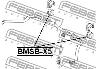 FEBEST bmsbx5 -  Втулка переднего стабилизатора