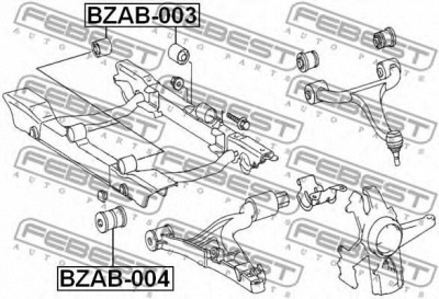 FEBEST bzab003 -  Подвеска, рычаг независимой подвески колеса