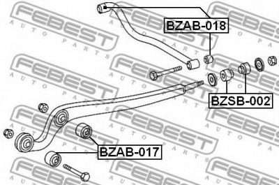 FEBEST bzab018 -  Подвеска, рычаг независимой подвески колеса