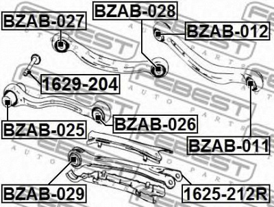 FEBEST bzab026 -  Подвеска, рычаг независимой подвески колеса