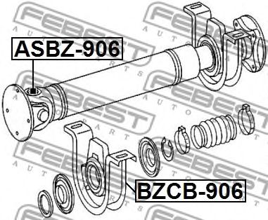 FEBEST bzcb906 -  Подшипник, промежуточный подшипник карданного вала