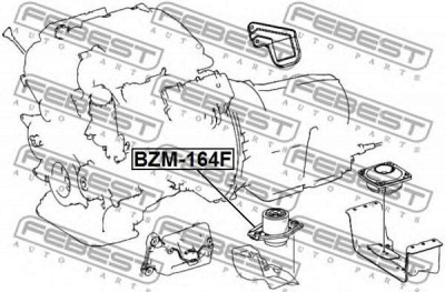 FEBEST bzm164f -  Подушка двигателя передняя (гидравлическая)
