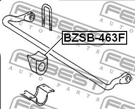 FEBEST bzsb463f -  Втулка переднего стабилизатора