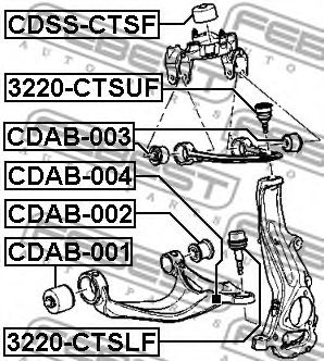 FEBEST cdab001 -  Подвеска, рычаг независимой подвески колеса