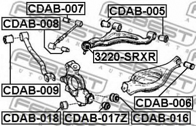 FEBEST cdab005 -  Подвеска, рычаг независимой подвески колеса