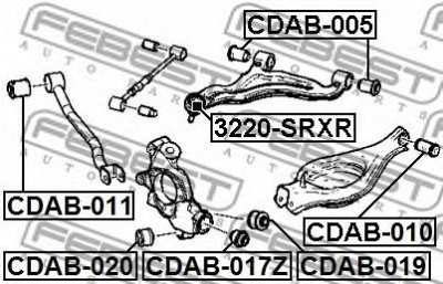 FEBEST cdab011 -  Подвеска, рычаг независимой подвески колеса