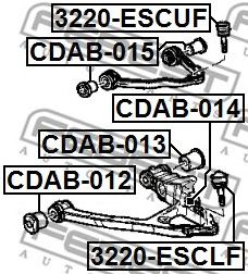 FEBEST cdab014 -  Подвеска, рычаг независимой подвески колеса