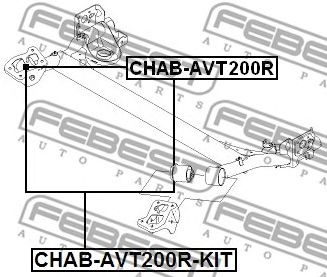 FEBEST chabavt200rkit -  Сайлентблоки задней балки комплект