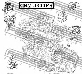 FEBEST chmj300rr -  Подушка двигателя задняя