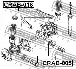FEBEST crab016 -  Подвеска, рычаг независимой подвески колеса