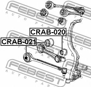 FEBEST crab021 -  Подвеска, рычаг независимой подвески колеса