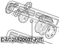 FEBEST dac25520037kit -  Комплект подшипника ступицы колеса