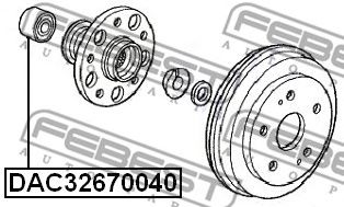FEBEST dac32670040 -  Подшипник ступицы колеса
