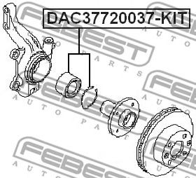 FEBEST dac37720037kit -  Комплект подшипника ступицы колеса