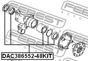 FEBEST dac38655248kit -  Подшипник ступичный задний