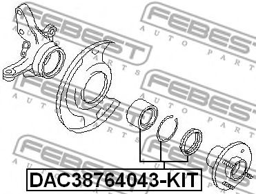 FEBEST dac38764043kit -  Подшипник ступичный передний
