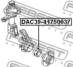 FEBEST dac3941750037 -  Подшипник ступичный передний