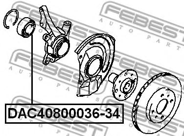 FEBEST dac4080003634 -  Подшипник ступичный передний