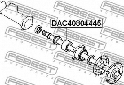 FEBEST dac40804445 -  Подшипник ступичный задний