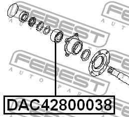 FEBEST dac42800038 -  Подшипник ступичный задний