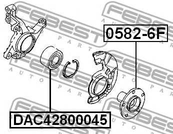 FEBEST dac42800045 -  Подшипник передней ступицы комплект