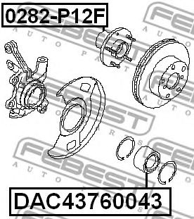 FEBEST dac43760043 -  Подшипник ступицы колеса