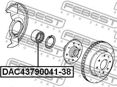 FEBEST dac4379004138 -  Подшипник ступицы передней
