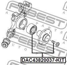 FEBEST dac43820037kit -  Комплект подшипника ступицы колеса