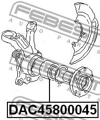 FEBEST dac45800045 -  Подшипник ступицы колеса, задний комплект