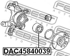 FEBEST dac45840039 -  Подшипник ступичный задний