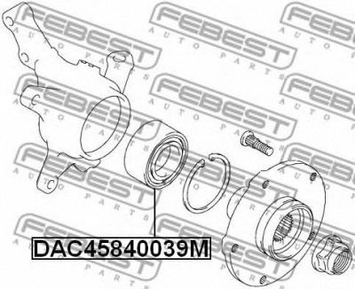 FEBEST dac45840039m -  Подшипник ступичный передний