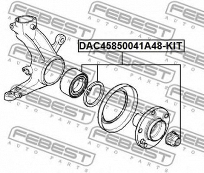 FEBEST dac45850041a48kit -  Комплект подшипника ступицы колеса