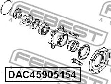 FEBEST dac45905154 -  Подшипник ступицы задний