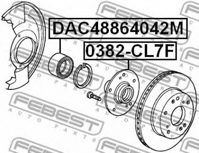 FEBEST dac48864042m -  Подшипник ступичный передний