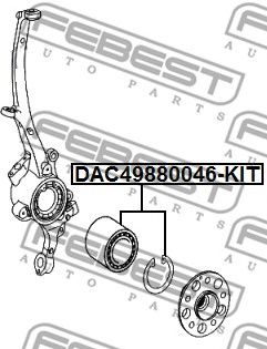 FEBEST dac49880046kit -  Комплект подшипника ступицы колеса