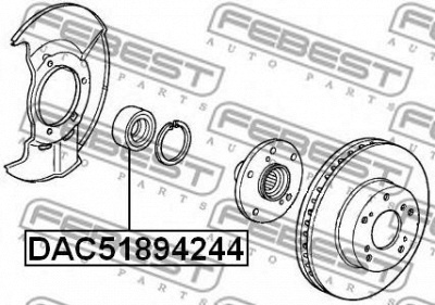 FEBEST dac51894244 -  Подшипник ступицы колеса переднего