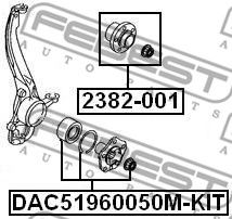 FEBEST dac51960050mkit -  Комплект подшипника ступицы колеса