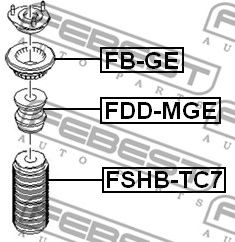 FEBEST fbge -  Подшипник качения, опора стойки амортизатора